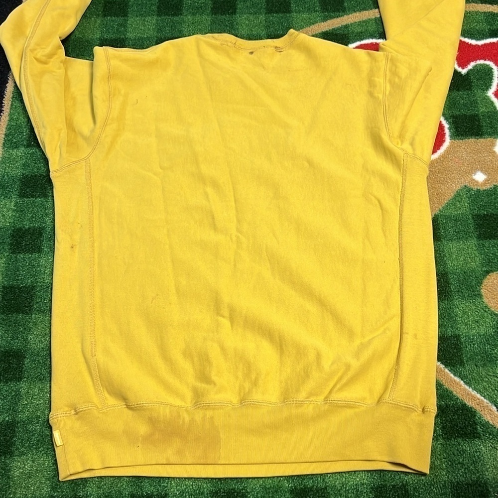 Supreme Box Logo Crewneck Mustard FW18 - Size Medium - Picture 6 of 7